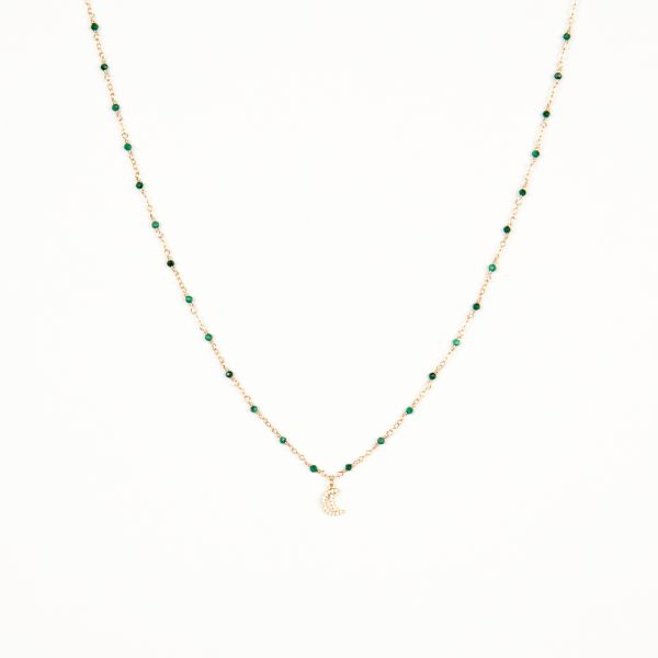 Collier Luna, vert ou bleu