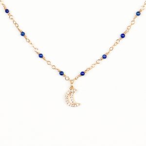 Collier Luna, vert ou bleu