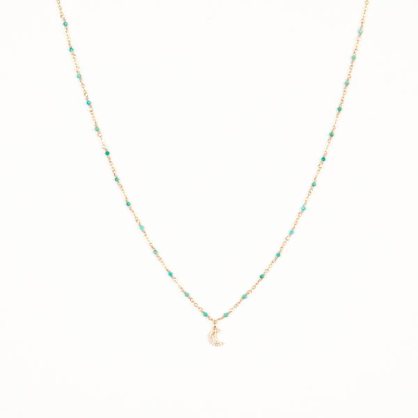 Collier Luna, vert ou bleu