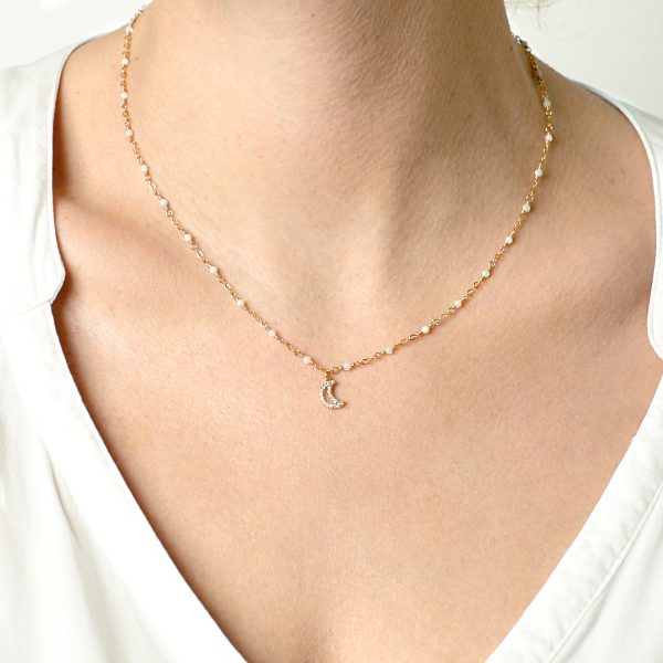 Collier Luna, corail ou blanc – Image 3