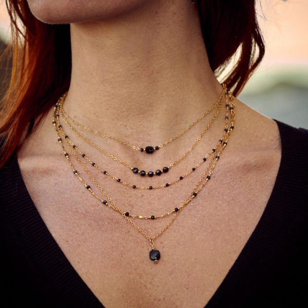 Collier Billie Spinelle Noire – Image 3