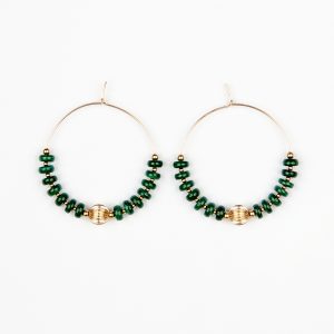 créoles Marla en malachite