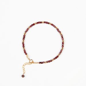 bracelet en grenat et gold filled