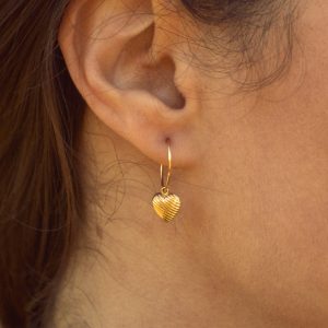 Boucles d'oreilles coeur en gold filled