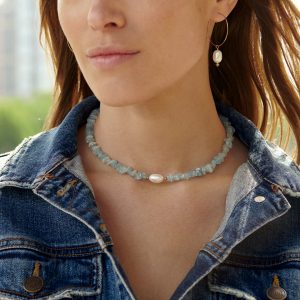 COLLIER LEAH LABRADORITE