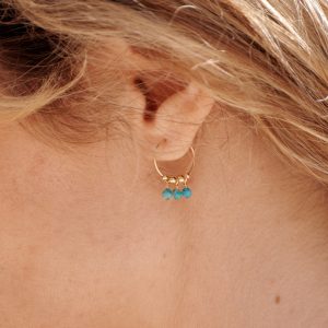 Créoles Mini Star Turquoise